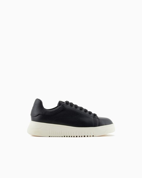 Tumbled leather sneakers