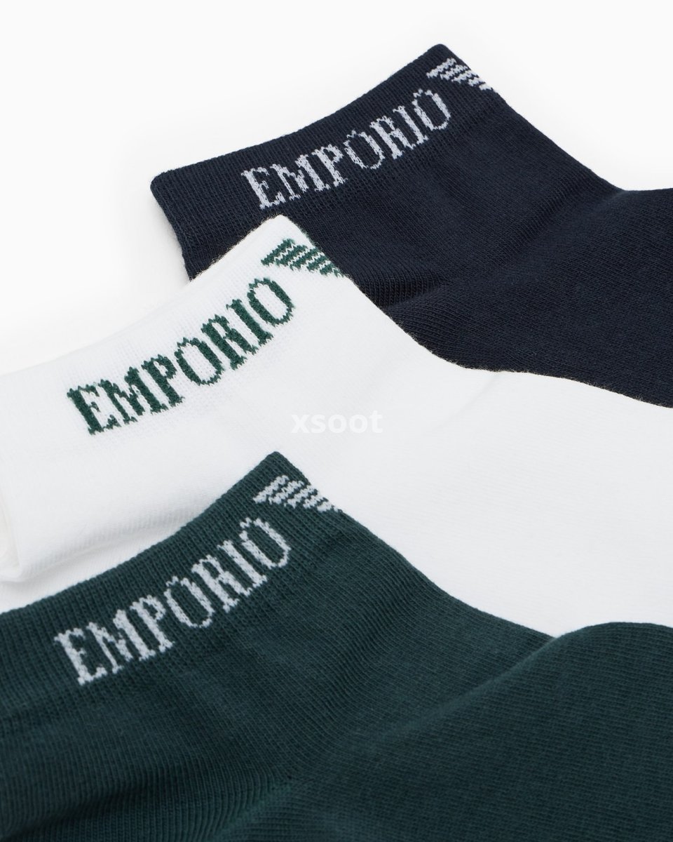 Buy Extended Logo Ankle Socks 3-Pack - Streetwear Style