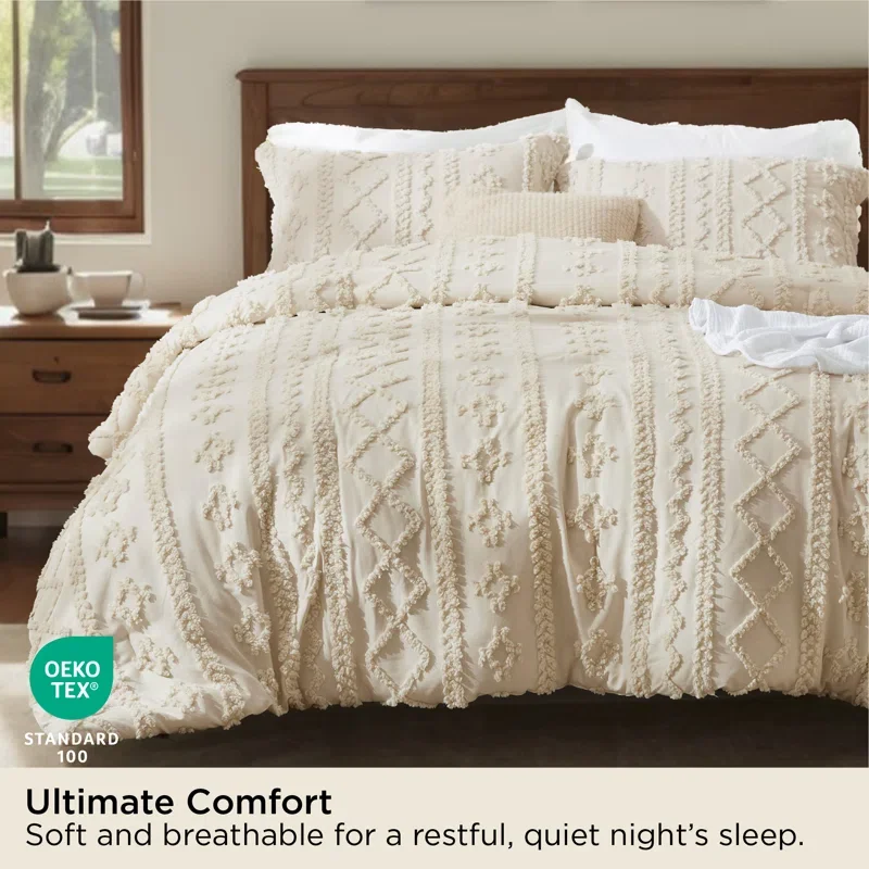 Buy Bedsure Tufted Boho Farmhouse Comforter Set Online