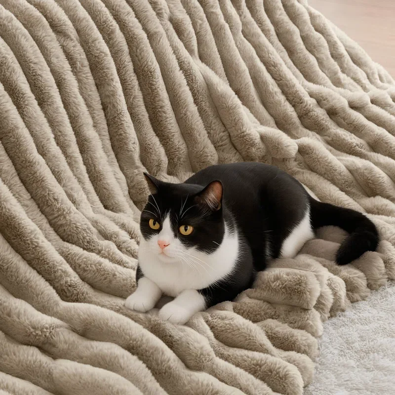 Buy Jasmine 3-Piece Ultrasoft Faux Fur Ribbed Comforter Set