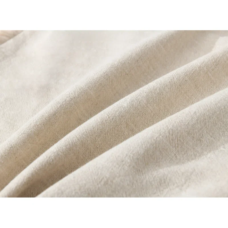 Housses de coussin en lin lavé boho avec pompons, ensemble de 2