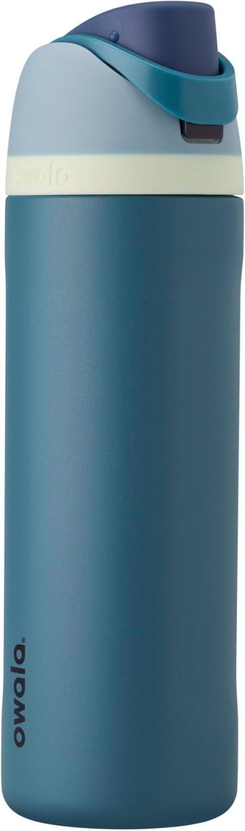 Owala FreeSip 24 Oz Insulated Water Bottle Denim | BPA Free Stainless Steel Sports Bottle with Straw for Travel and Daily Hydration