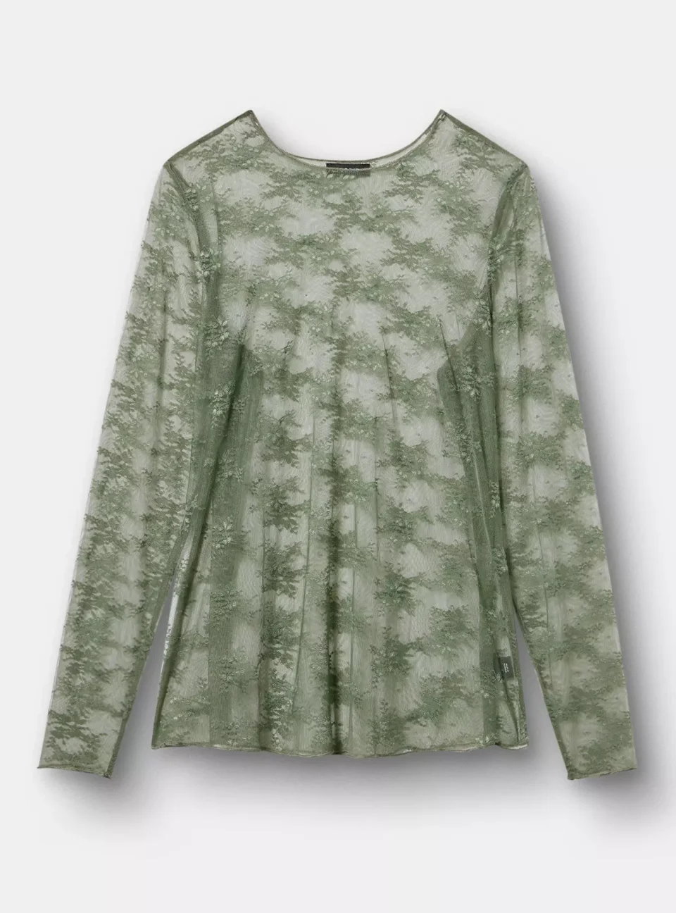 Torrid Sheer Lace Long Sleeve Crew Top Plus Size | Xsoot
