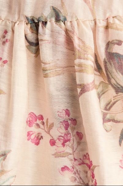 H&M MAMA Linen-Blend Maternity Dress | Beige Floral — Xsoot