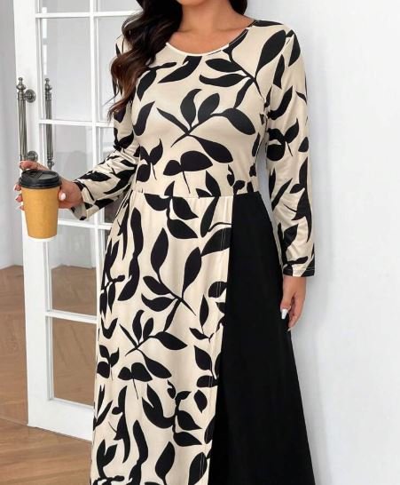 Mono Elegante de Talla Grande 2-en-1 con Diseño Minimalista de Pierna Ancha