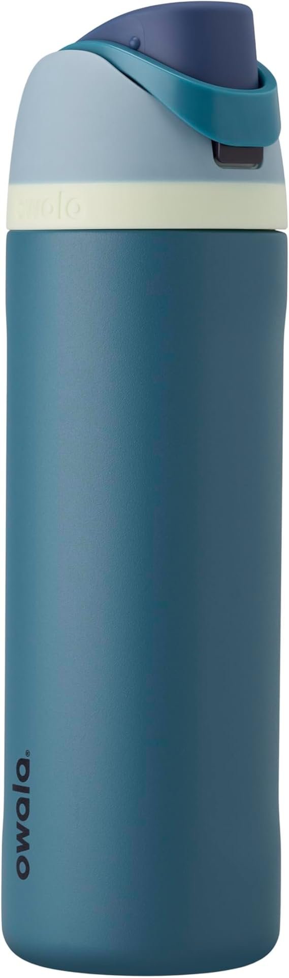Owala FreeSip 24 Oz Insulated Water Bottle Denim | BPA Free Stainless Steel Sports Bottle with Straw for Travel and Daily Hydration