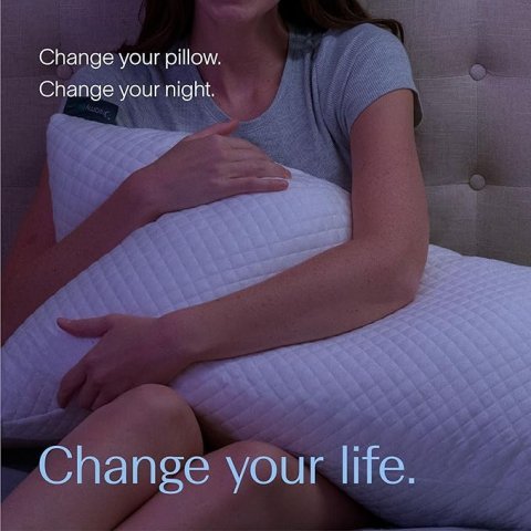 DreamyBlue Adjustable Memory Foam Pillow Queen | Bamboo Cooling Pillow for Side Back and Stomach Sleepers