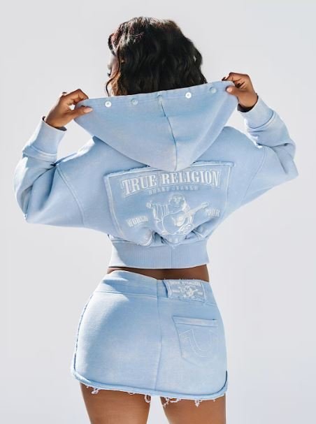 Vintage Washed Embroidered Zip Hoodie | Calming Depression Recovery Wear