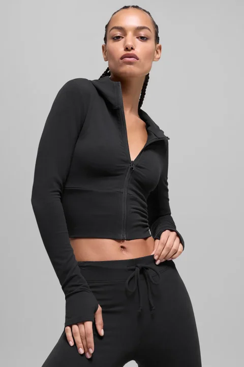 Alo Yoga Sway Full Zip Hoodie | Lightweight Performance Lounge Hoodie | Xsoot