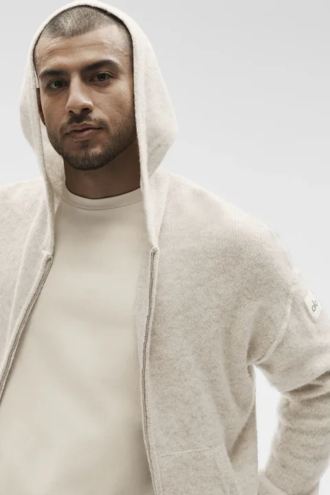 Wool Cashmere New Class Full Zip Hoodie | Alo Yoga Premium Layer