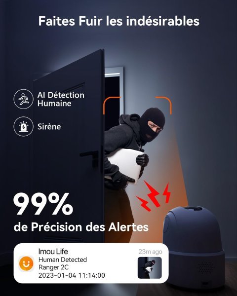Imou 2K (3MP) 360° Indoor WiFi Camera | AI Human Detection & Alexa Compatible