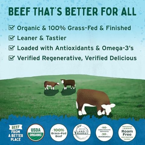 Buy Verde Farms Organic Grass Fed Beef Sirloin Steaks | Premium Lean Steak for Healthy Family Dinners
