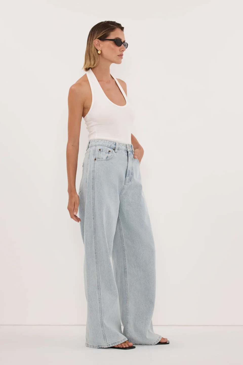 Buy Authentic Harlan Off White Knit Halter Top Essentials Online