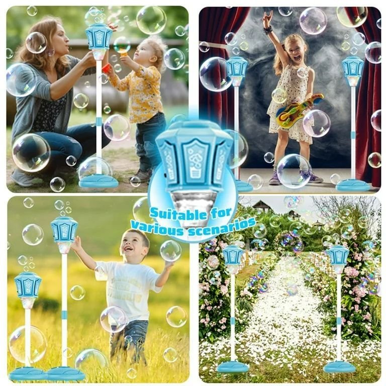 Bubble Machine Lantern, Standing Bubble Maker Lights, Rechargeable Wireless Outdoor, 110 x 20 cm Bubble Blower for Garden, Picnic, Party, and Landscape Decoration