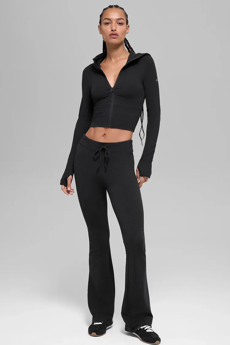 Alo Yoga Sway Full Zip Hoodie | Lightweight Performance Lounge Hoodie | Xsoot