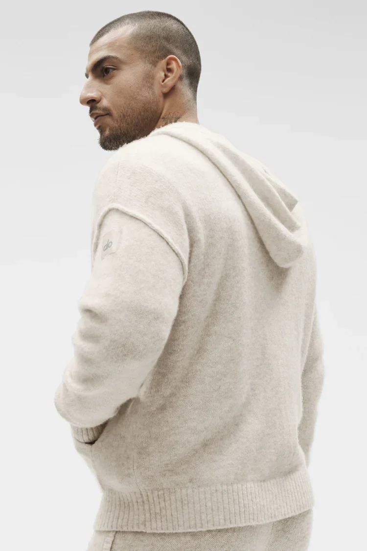 Wool Cashmere New Class Full Zip Hoodie | Alo Yoga Premium Layer