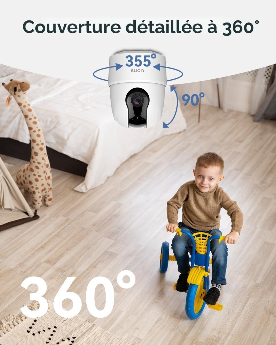 Imou 2K (3MP) 360° Indoor WiFi Camera | AI Human Detection & Alexa Compatible