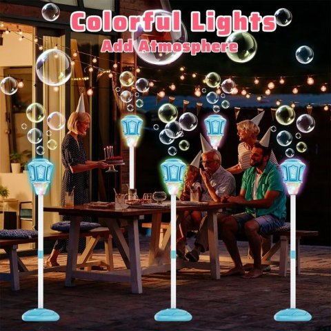 Machine à bulles LED pour enfants avec générateur de bulles lumineux automatique pour fêtes et amusement en extérieur