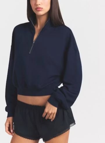 Sudadera Premium de Peso Pesado con Media Cremallera para Comodidad Diaria y Estilo en Capas