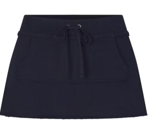 Drapey French Terry Mini Skirt for Everyday Athleisure Comfort