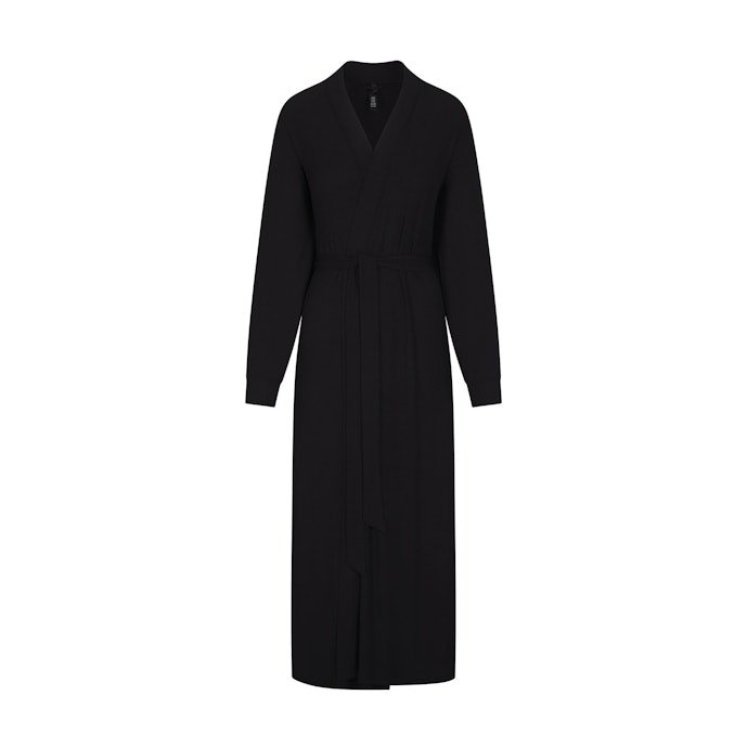 Ultra-weicher, bodenlanger Lounge-Roben in Onyx