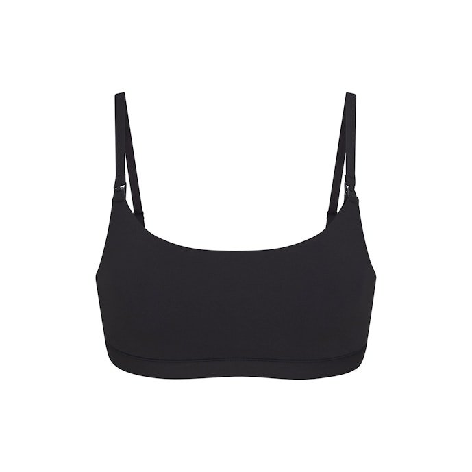 Bralette Scoop para Amamentação e Extração de Leite Sem Mãos em Preto