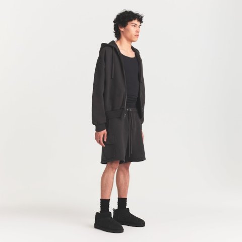 Pantalones Cortos Cargo de Corte Relajado para Hombre con Diseño de Utilidad de Múltiples Bolsillos