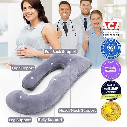 Almohada de Soporte Corporal Completa en Forma de U para Descanso y Comodidad