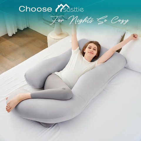 Almohada de Soporte Corporal en Forma de U para un Sueño Cómodo