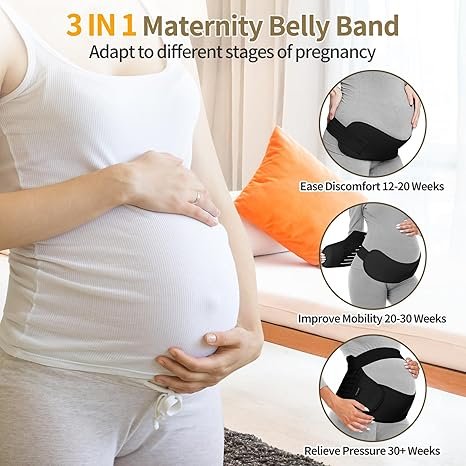 Cinturón de Soporte Abdominal Ajustable 3 en 1 para Comodidad en la Espalda, Cadera y Pelvis