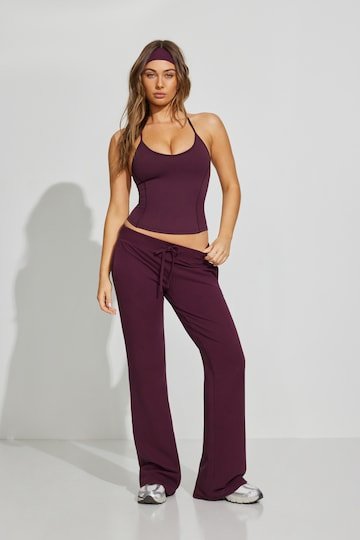 High-Waisted Stretch Terry Lounge Pants for Women