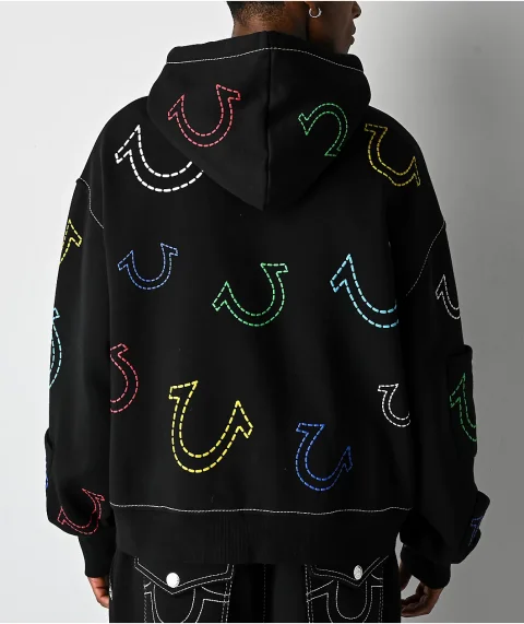 Moletom com Zíper Boxy Big T para Homens para Treinos de Inverno