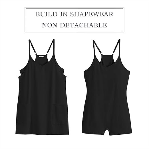 Abito Mini Sportivo Senza Maniche per Donna con Pantaloni Integrati