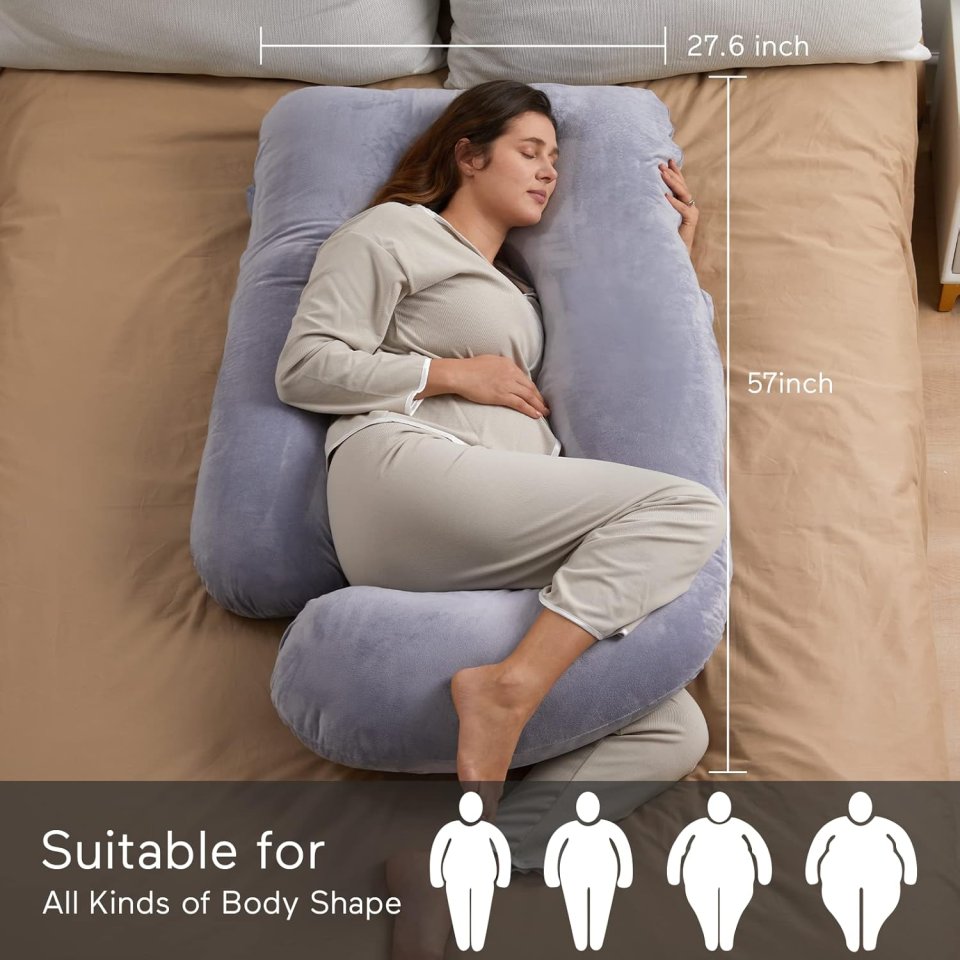 Almohada de Soporte Corporal Completa en Forma de U para Descanso y Comodidad
