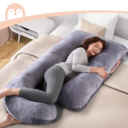 Almohada de Soporte Corporal Completa en Forma de U para Descanso y Comodidad