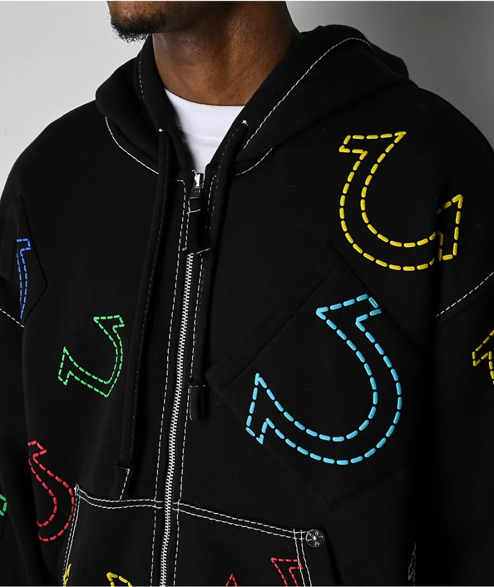 Moletom com Zíper Boxy Big T para Homens para Treinos de Inverno