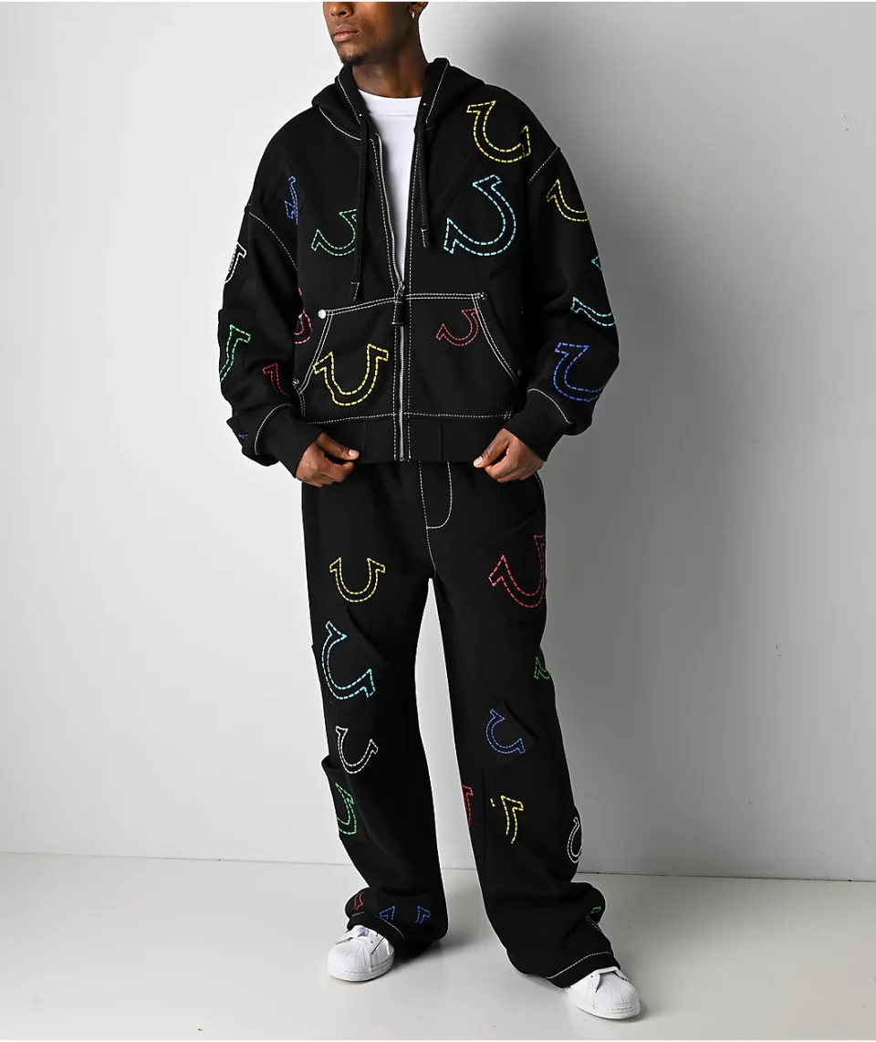 Moletom com Zíper Boxy Big T para Homens para Treinos de Inverno