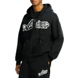 Sudadera Avirex Script para Hombres y Mujeres | Pullover de Forro Polar Premium