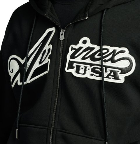 Sudadera Avirex Script para Hombres y Mujeres | Pullover de Forro Polar Premium