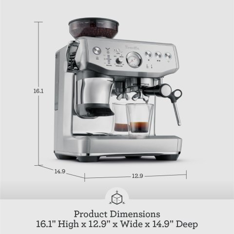 Macchina da Caffè Espresso Breville Barista Express | Semi-Automatica con Macinacaffè Integrato