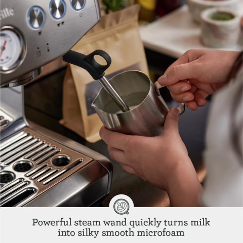 Máquina de Espresso Breville Barista Express Impress | Molinillo Integrado y Compactación Asistida