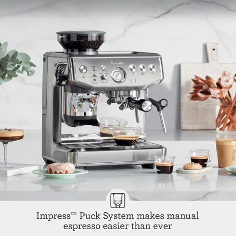 Breville Barista Express Impress Espresso Machine | Built-in Grinder & Assisted Tamping