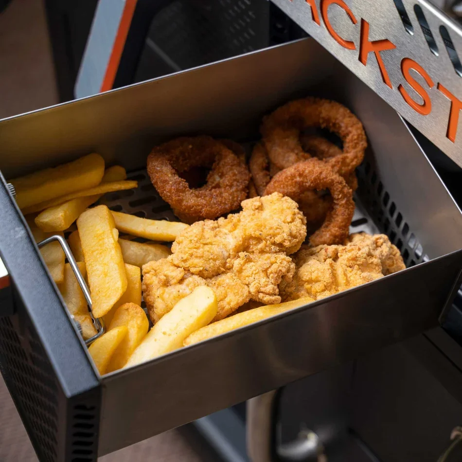 Combo Griddle Air Fryer 36" avec Couvercle, Grill à Gaz Propane et Panier Airfryer Intégré